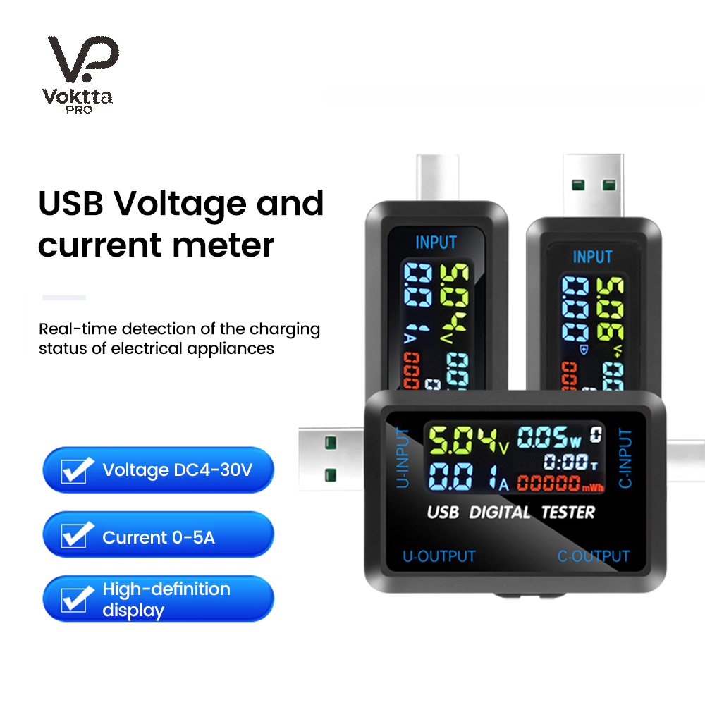 Usb Ammeter Tester - Testador USB 10 em 1 DC