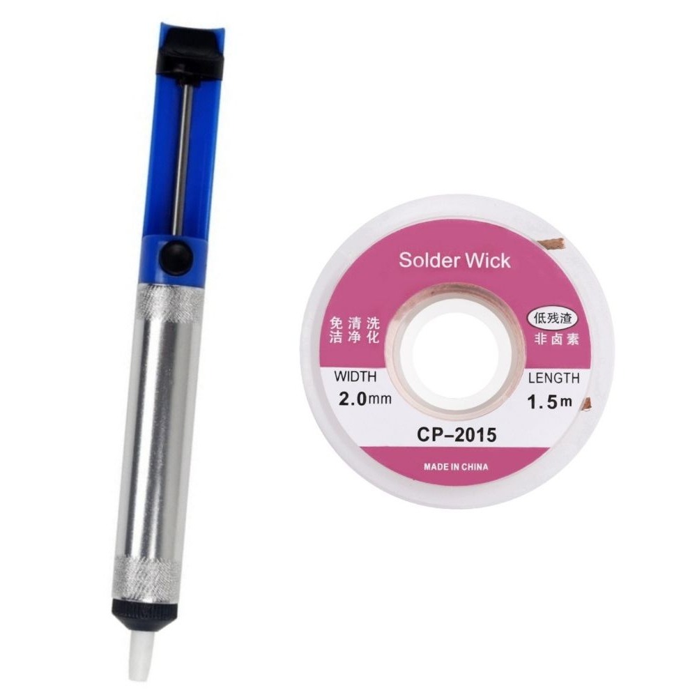 Solder Wick Braid - Bomba de desoldagem de alumínio, caneta