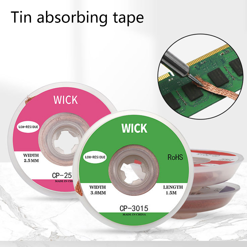 Solder Wick Braid - 1.5m desoldering malha trança removedor de
