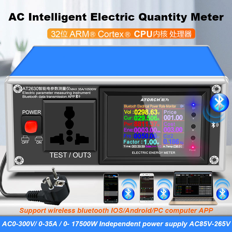 Usb Ammeter Tester - At2630 ac amperímetro voltímetro digital wattímetro