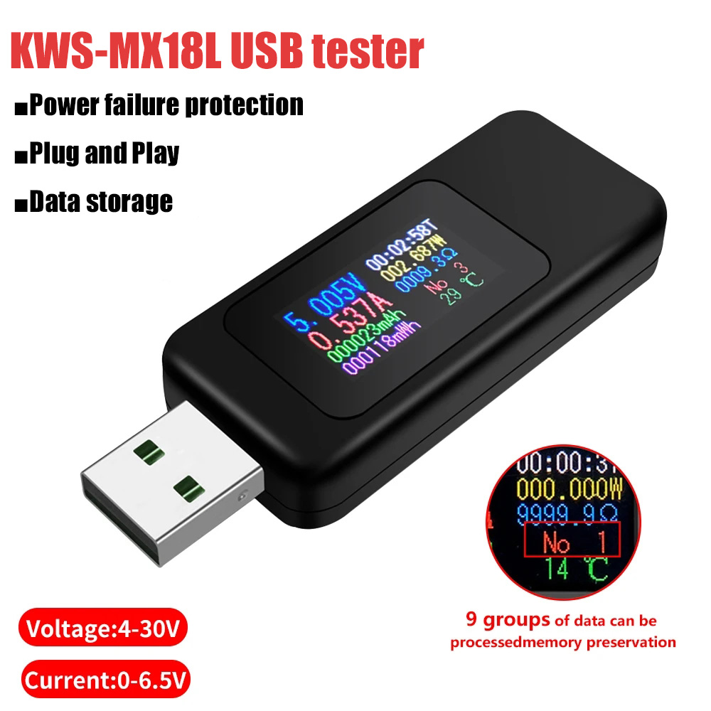 Usb Ammeter Tester - 10 em 1 testador usb dc