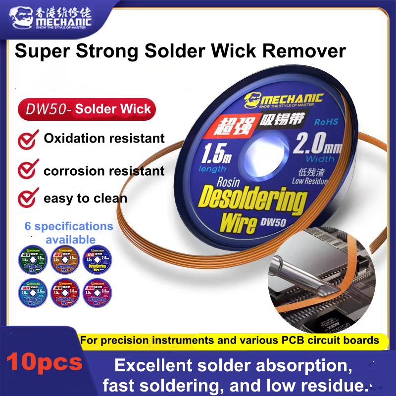 Solder Wick Braid - 10 Peças de Fio de Dessoldagem
