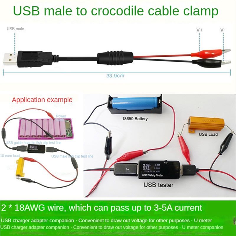 A01E-2 Peças Cabo USB com Garr - Usb Ammeter Tester avaliação e preço