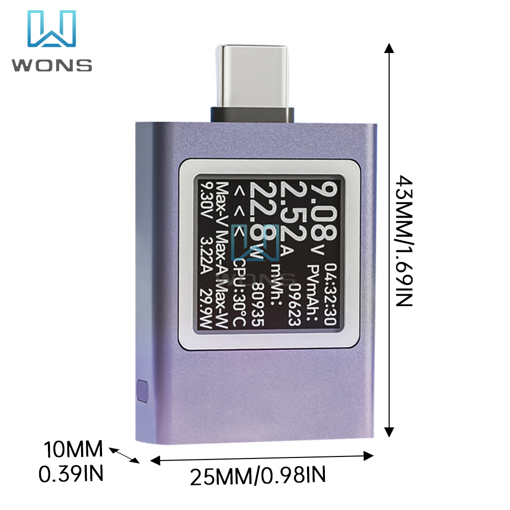 USB Tipo-C Voltímetro e Amperí - Usb Ammeter Tester avaliação e preço