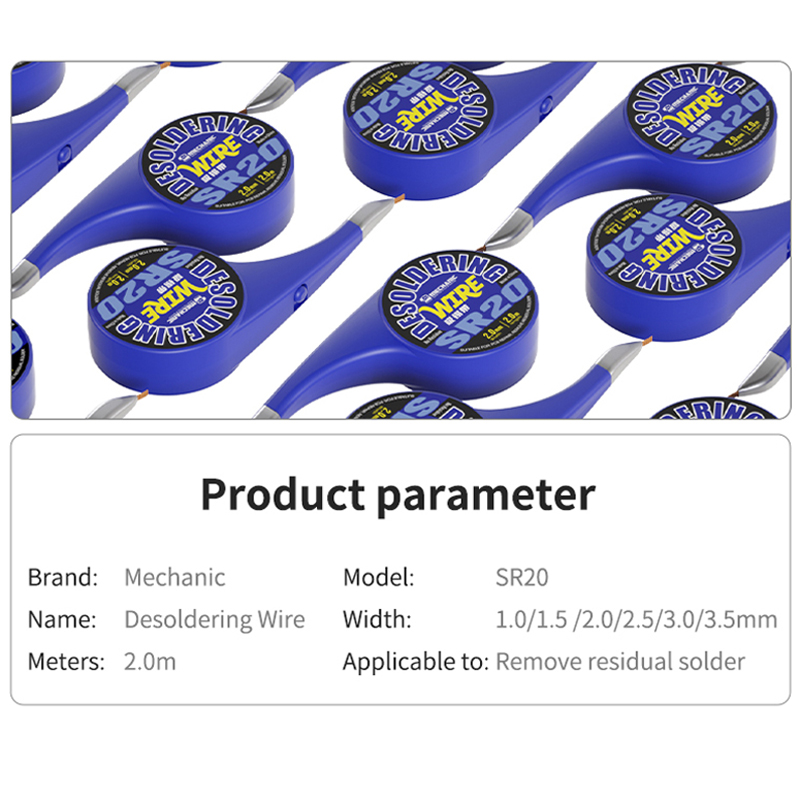 Mecânico sr20 fio de desoldage - Solder Wick Braid avaliação e preço