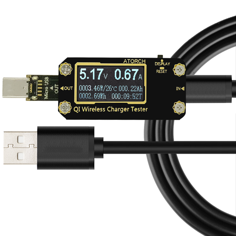 QI Carregador Sem Fio Voltímet - Usb Ammeter Tester avaliação e preço
