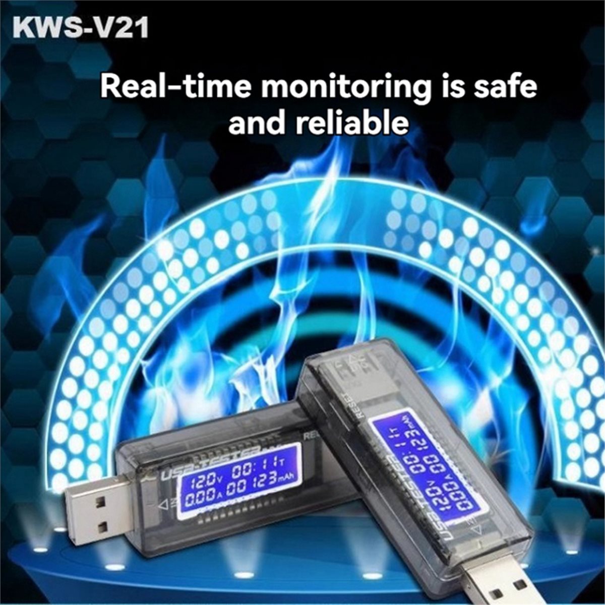 DT75BG KWS-V21 Testador USB QC - Usb Ammeter Tester avaliação e preço