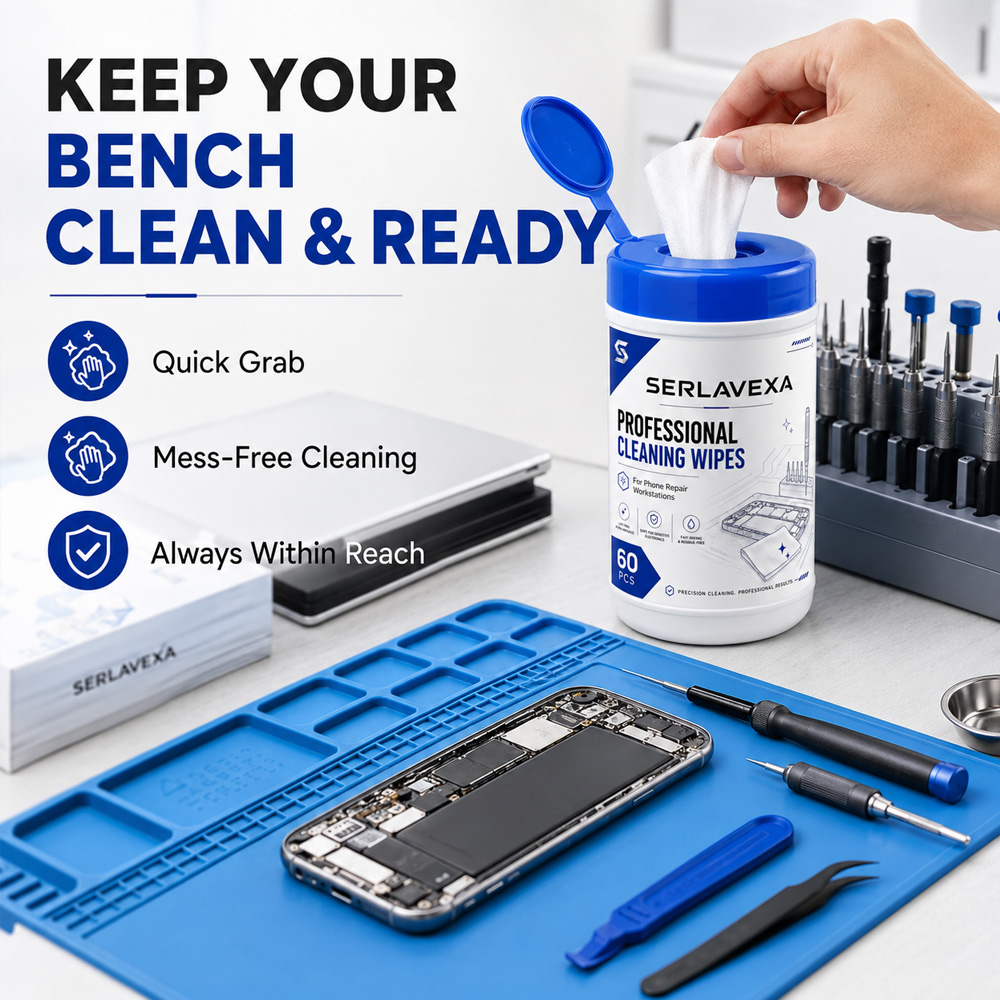 60 Lenços de Limpeza para Elet - Electronics Repair Workbench avaliação e preço