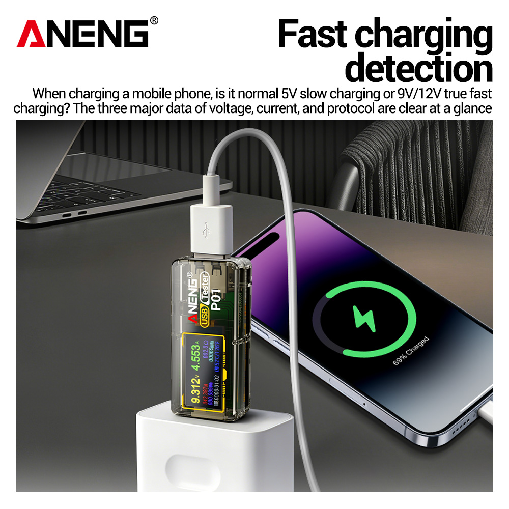 ANENG P01 Testador USB Voltíme - Usb Ammeter Tester avaliação e preço
