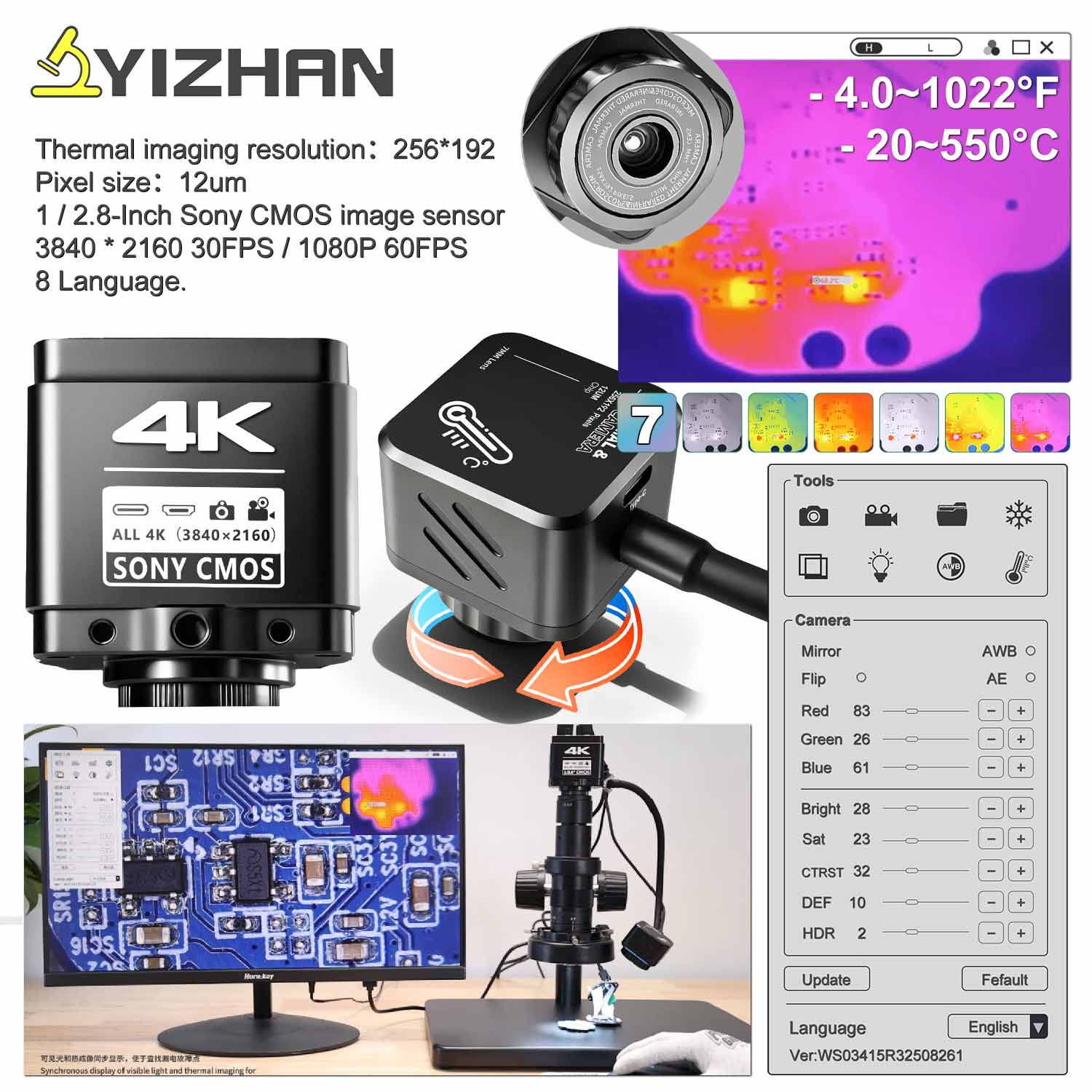 Câmera de Microscópio Térmico  - Electronics Repair Images avaliação e preço
